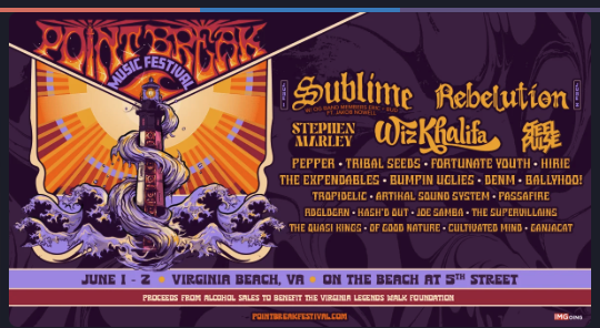 Sublime and Rebelution to Headline Inaugural Point Break Festival June 1-2, 2024 at the Virginia Beach Oceanfront